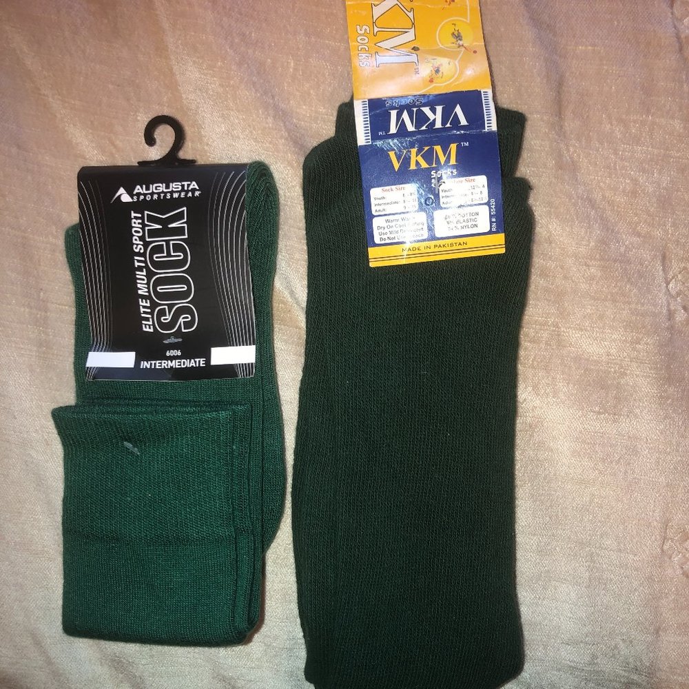 Set of 2 Dark Green Baseball socks